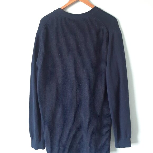 Vince Navy Blue Cotton Cardigan XL - Picture 5 of 5